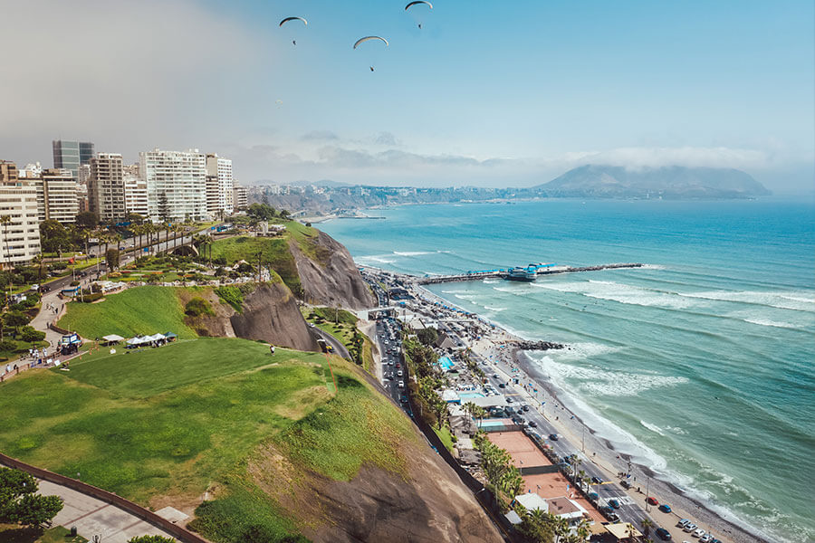View of Lima from the ocean