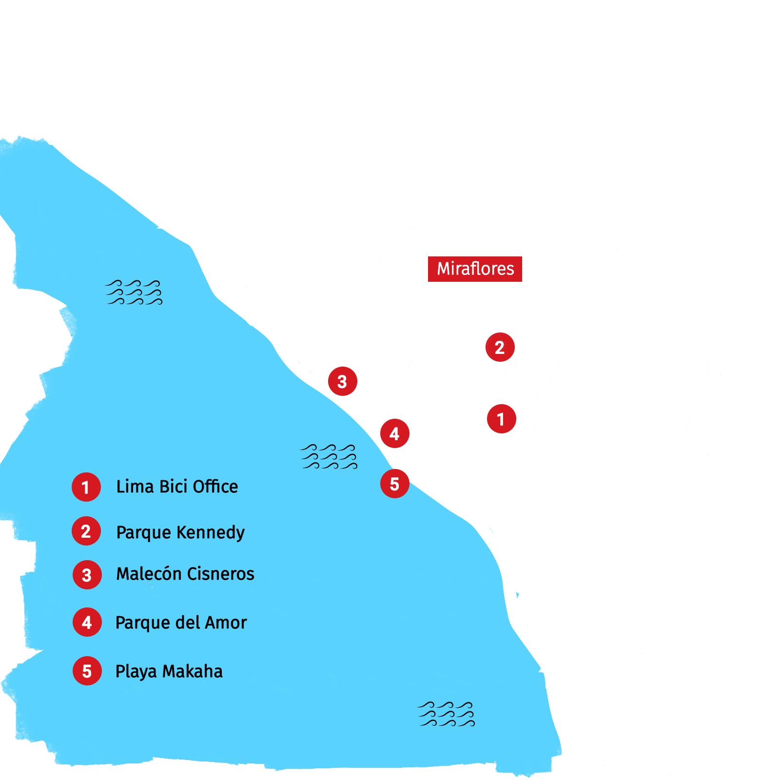 Map Surf and Bike Lima