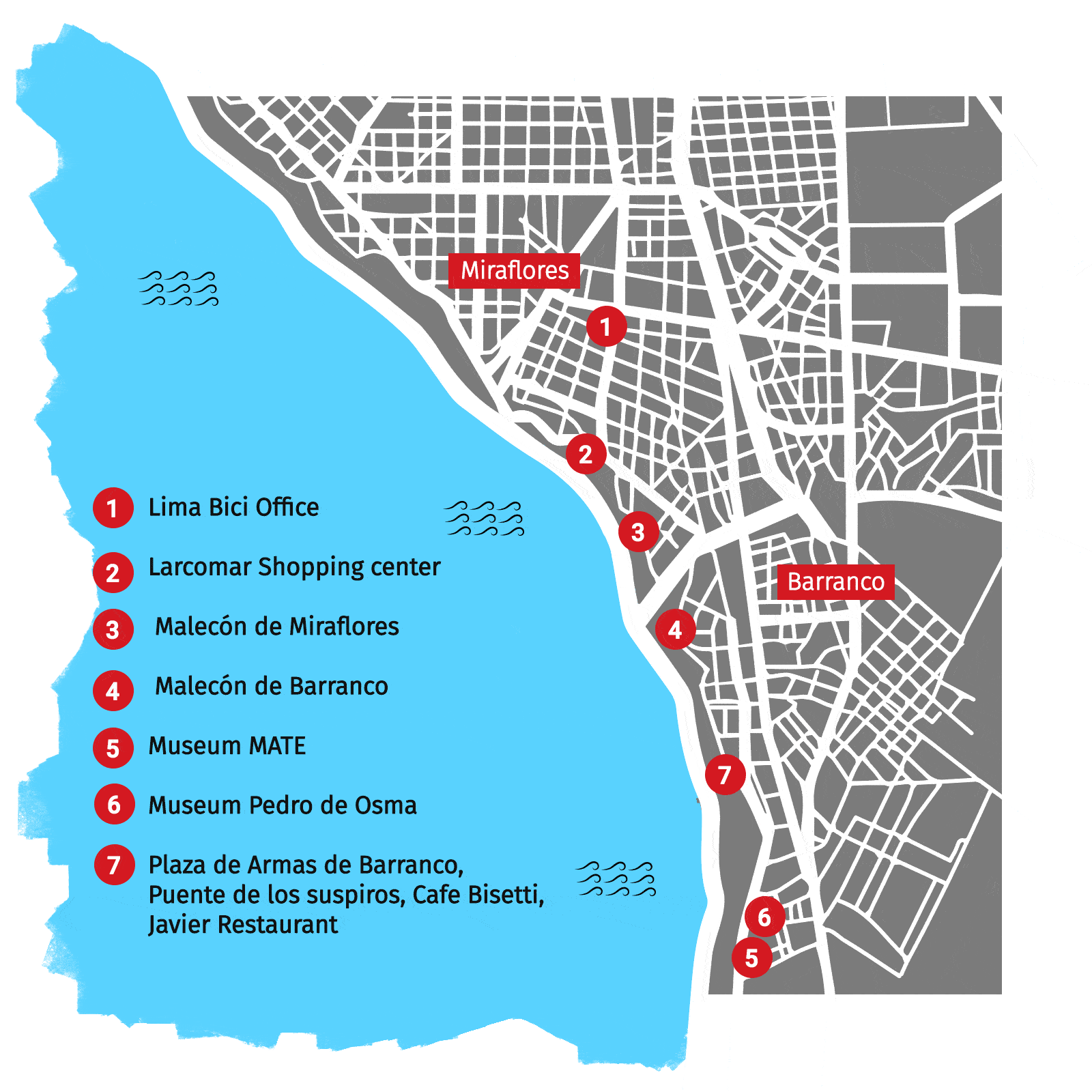 Map The Storyteller Bike Tour, Lima
